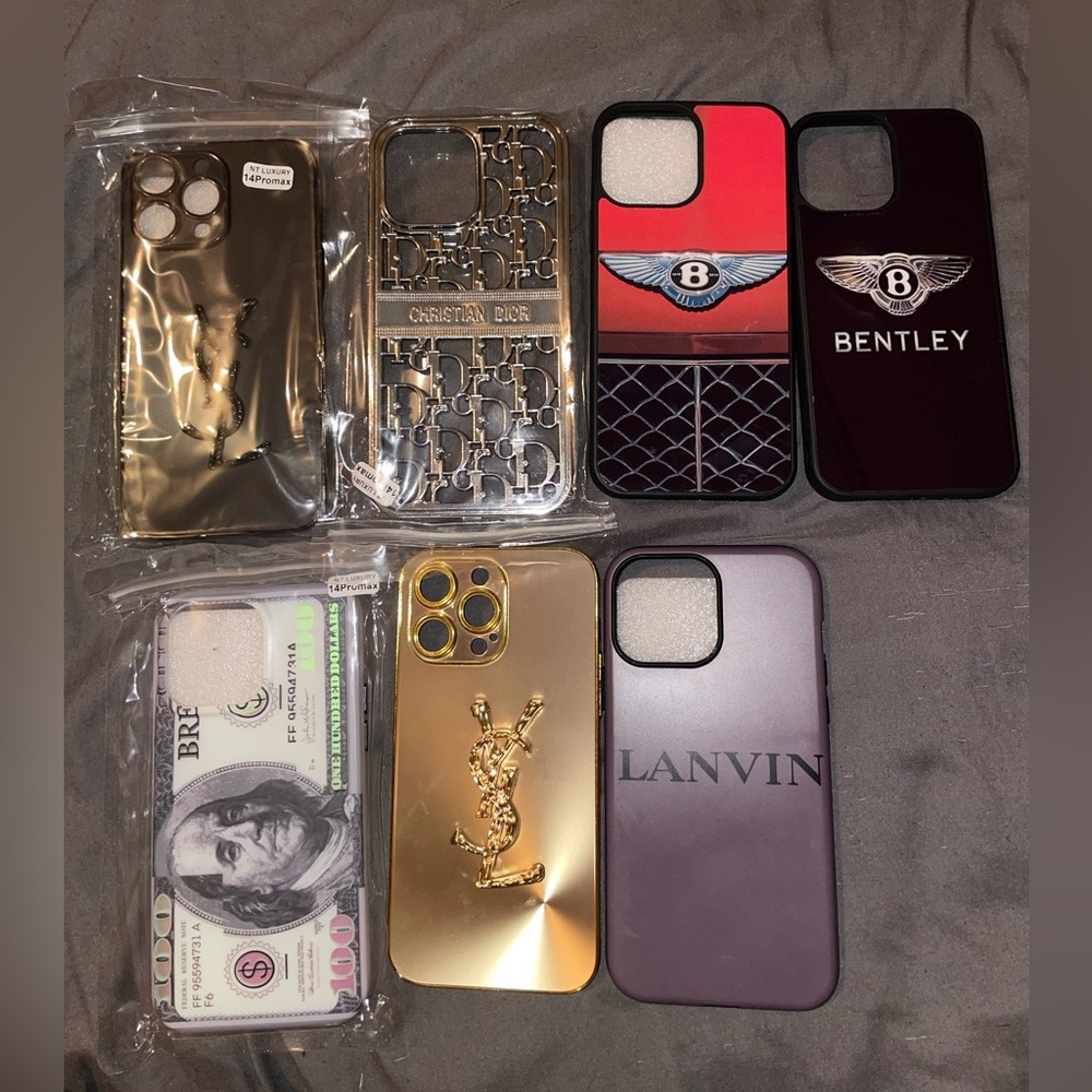 Yves Saint Laurent Gold and Black Phone Case